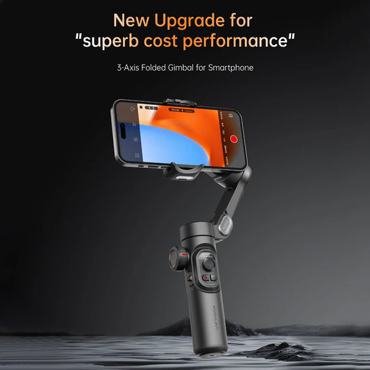AOCHUAN 3-Axis Handheld Gimbal Stabilizer for Smartphone with Fill Light for iPhone Android  Tracking Tiktok Vlog Smart XE  | GIMBALS